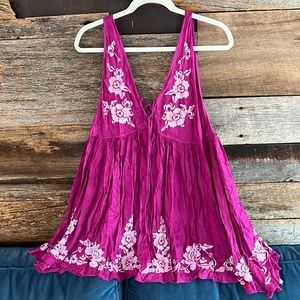 magenta free people dress